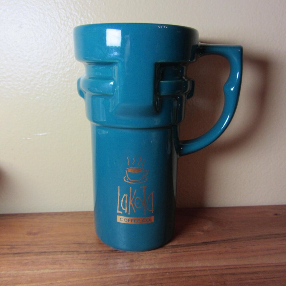 *BOGO mugs* 16 oz Lakota coffee company ceramic mug no slip bottom (w3828)